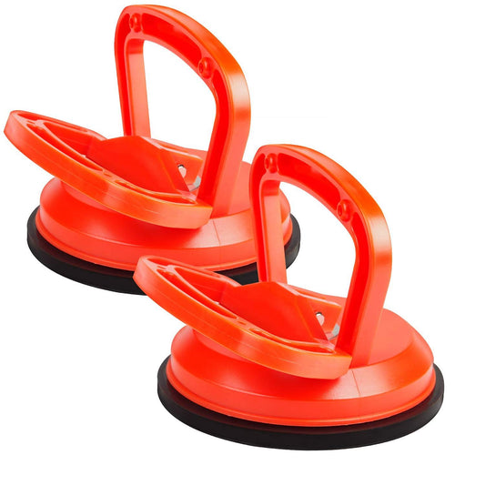 EXLECO 2X 118mm Glas Saugheber Saugnapf Tragkraft 40kg Glassauger Saugheber Glasheber Saugnapfhalter Saugnapf Vakuumheber Orange